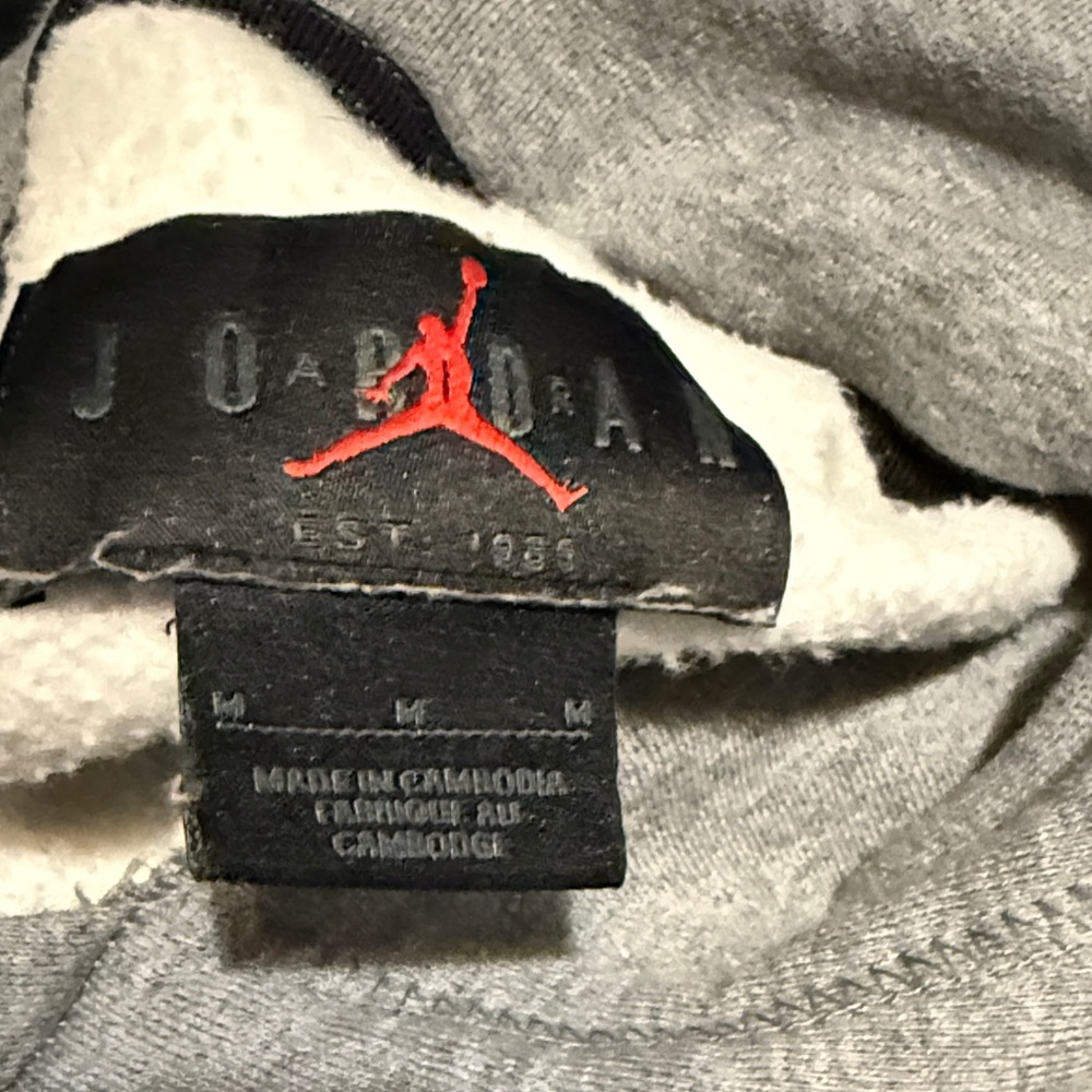 Jordan Gray and Red Graphic Men's Sweater - Picture 4 of 8